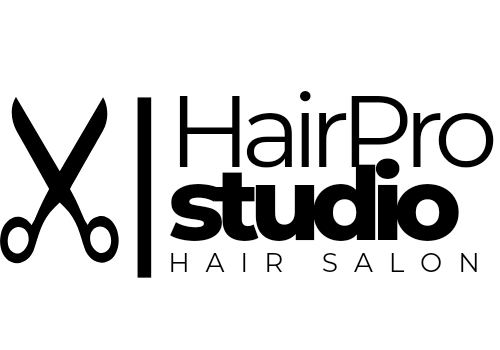 A logo for a hair salon with scissors